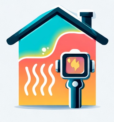 FLIR thermal imaging camera detecting heat loss in a New Ulm MN home